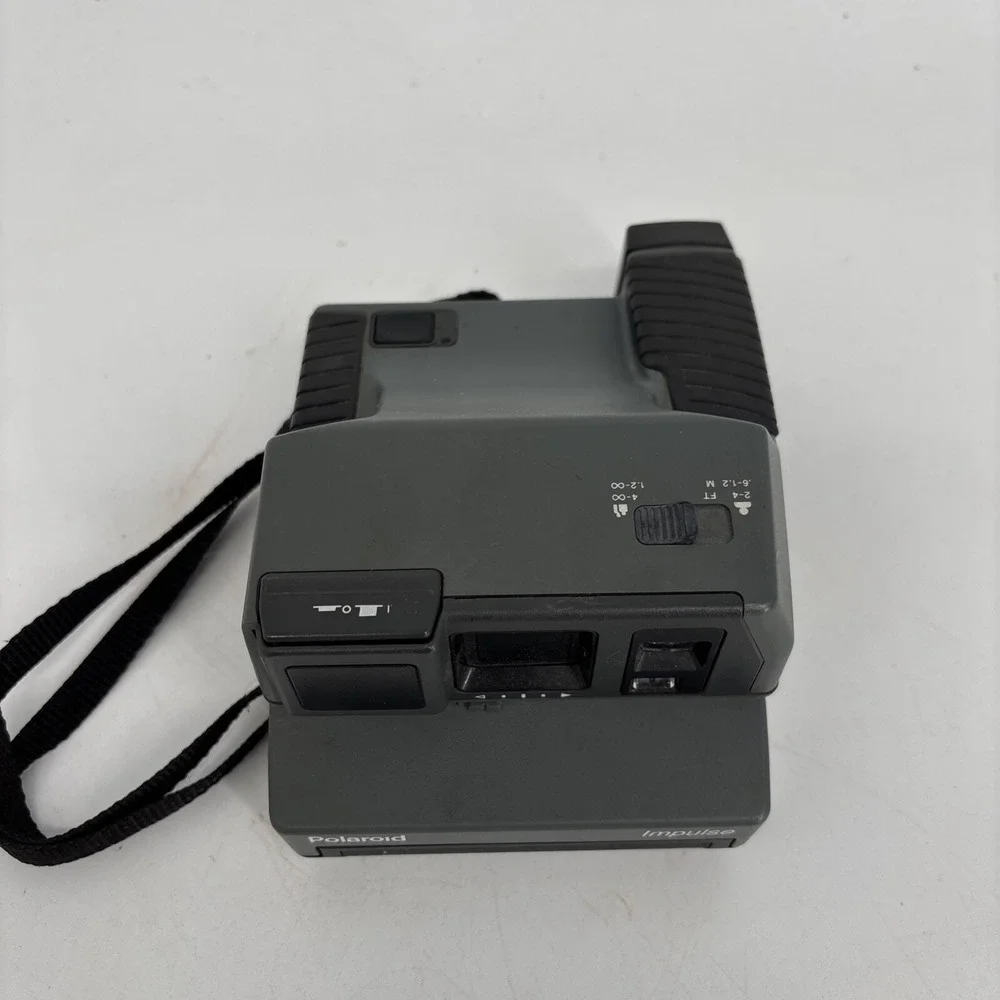 Vintage Polaroid Impulse Instant Camera w/ Strap - Uses 600 Plus Film